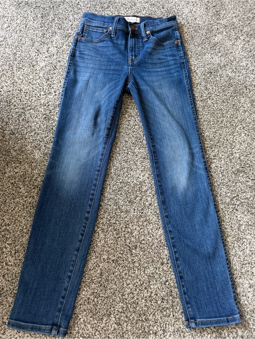 Madewell blue denim jeans. High rise skinny. Size 25p #madewell #denim